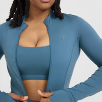 Timeless Crop Jacket | Moonstone Blue
