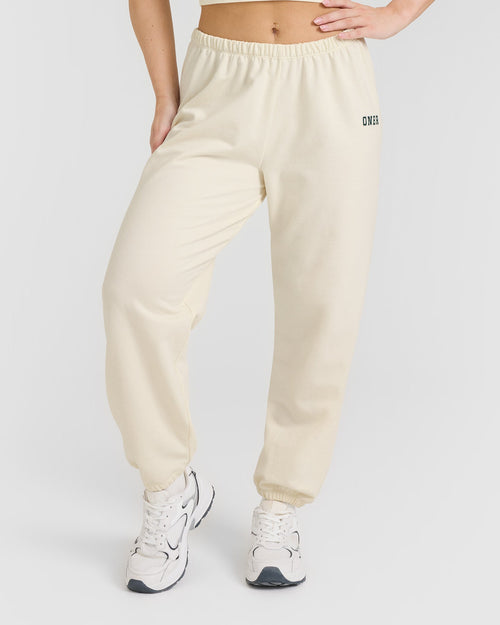 Oner Modal Lightweight Joggers with Printed Logo | Off White