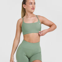 Everyday Cross Over Bralette | Sage