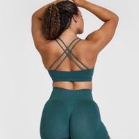 Everyday Cross Over Bralette | Marine Teal