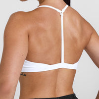 Unified Ultra Micro V Neck Bralette | White
