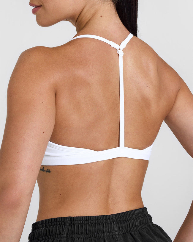 Unified Ultra Micro V Neck Bralette | White
