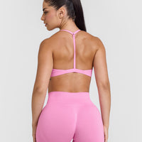 Unified Ultra Micro V Neck Bralette | Power Pink