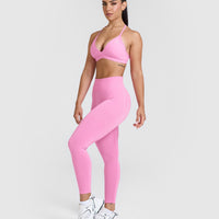 Unified Ultra Micro V Neck Bralette | Power Pink