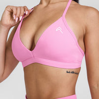 Unified Ultra Micro V Neck Bralette | Power Pink