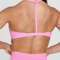 Unified Ultra Micro V Neck Bralette | Power Pink