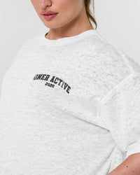 Legendary Graphic Print Washed T-Shirt | Light Grey Marl