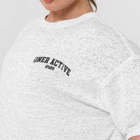 Legendary Graphic Print Washed T-Shirt | Light Grey Marl