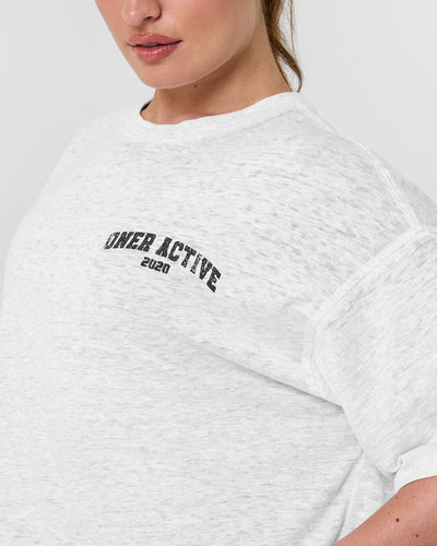 Legendary Graphic Print Washed T-Shirt | Light Grey Marl