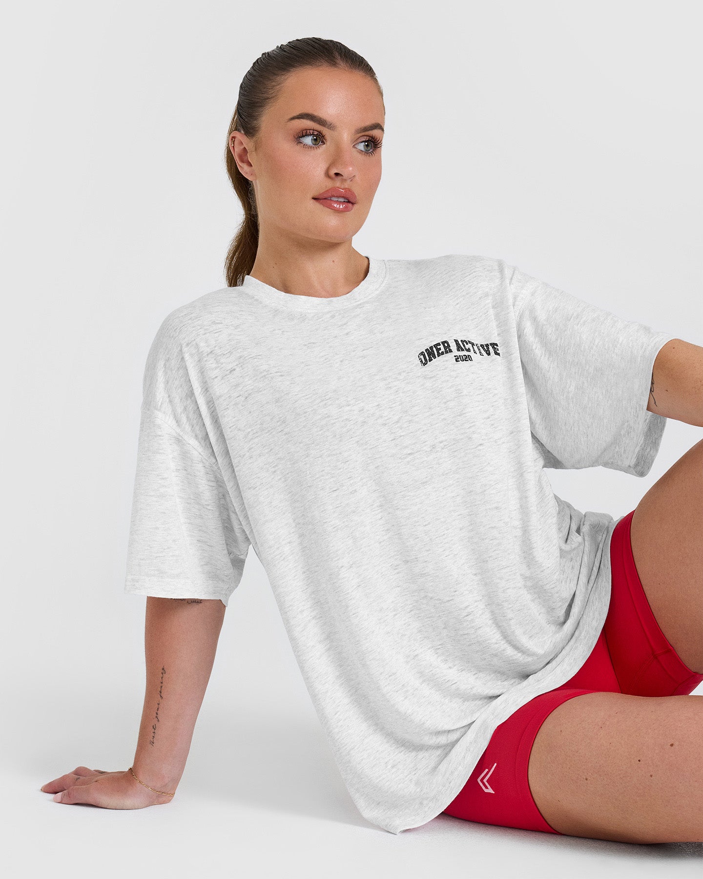 Legendary Graphic Print Washed T-Shirt | Light Grey Marl