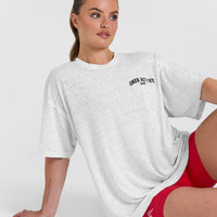 Legendary Graphic Print Washed T-Shirt | Light Grey Marl