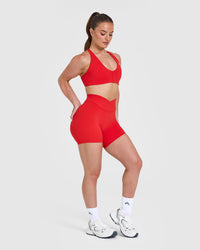 Unified Wrap Shorts 6" | Muscle Mommy Red