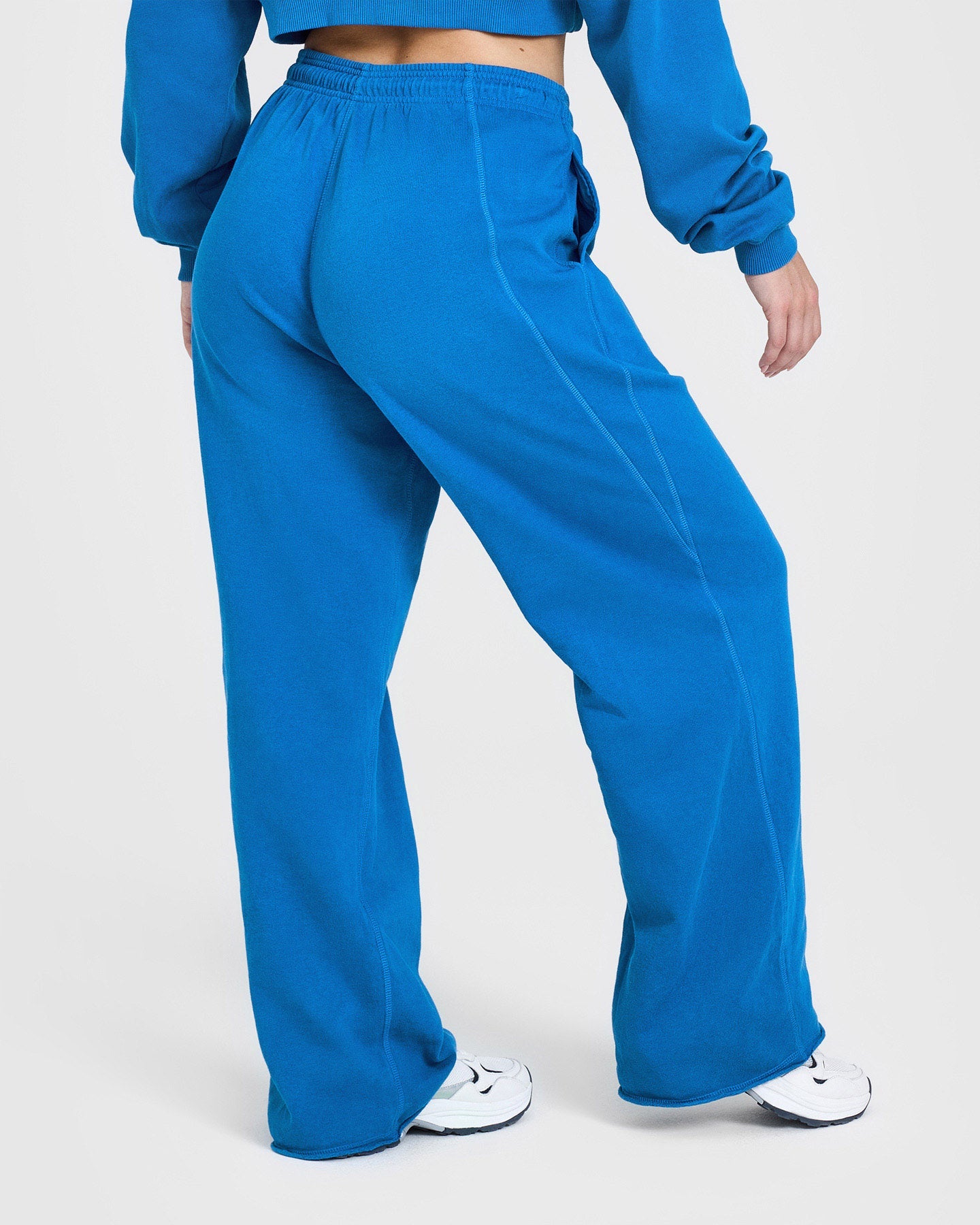 Raw Lounge Wide Leg Joggers with Graphic | Retro Blue