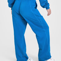 Raw Lounge Wide Leg Joggers with Graphic | Retro Blue