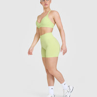 Unified Ultra Micro V Neck Bralette | Pump Green