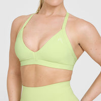 Unified Ultra Micro V Neck Bralette | Pump Green
