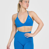 Unified Ultra Micro V Neck Bralette | Retro Blue