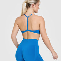 Unified Ultra Micro V Neck Bralette | Retro Blue