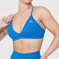 Unified Ultra Micro V Neck Bralette | Retro Blue