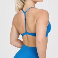 Unified Ultra Micro V Neck Bralette | Retro Blue
