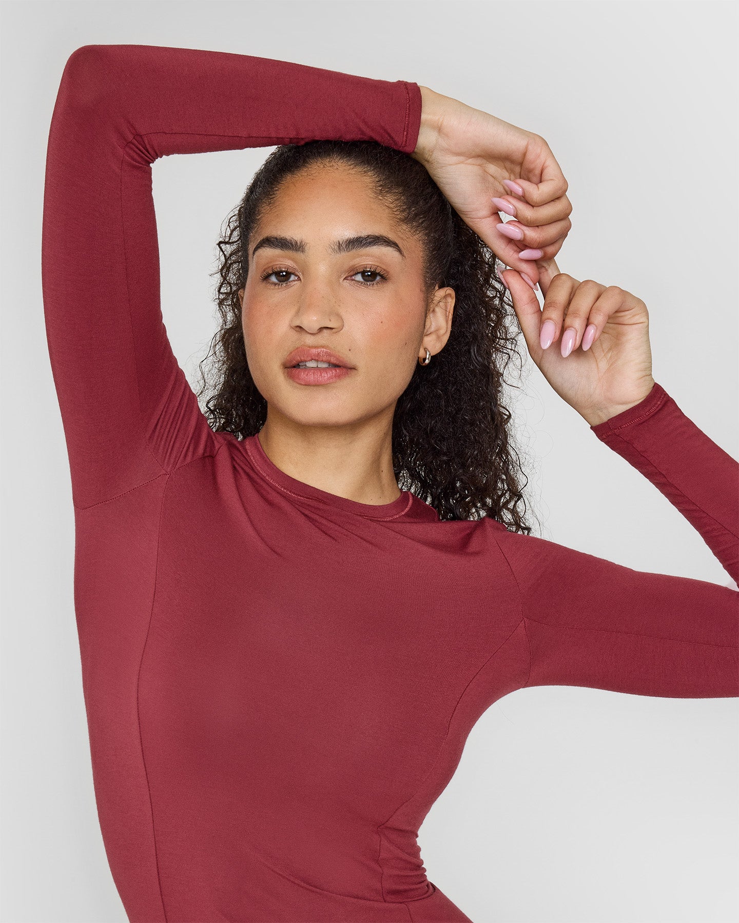 Mellowâ„¢ Soft Long Sleeve Top | Burnt Cherry