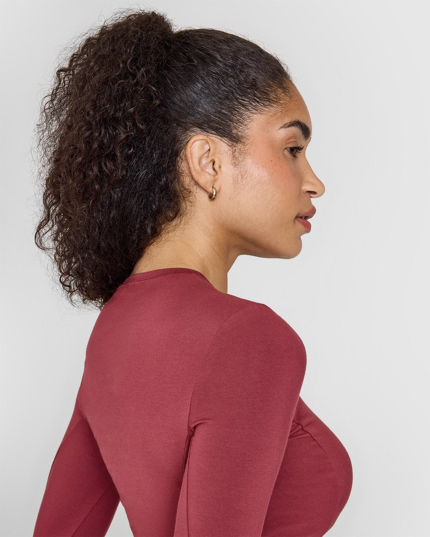 Mellowâ„¢ Soft Long Sleeve Top | Burnt Cherry