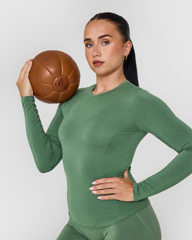 Mellowâ„¢ Soft Long Sleeve Top | Forest Green