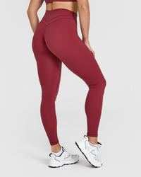 Unified High Waisted Leggings | Burnt Cherry