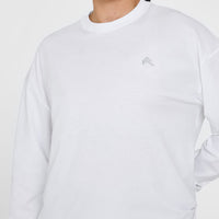 Classic Oversized Lightweight Long Sleeve Top | White