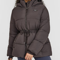 Mid Length Puffer Jacket | Truffle Brown