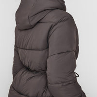 Mid Length Puffer Jacket | Truffle Brown