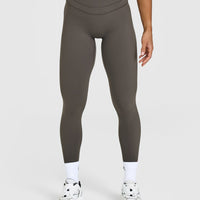 Unified High Waisted Leggings | Deep Taupe