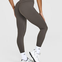 Unified High Waisted Leggings | Deep Taupe