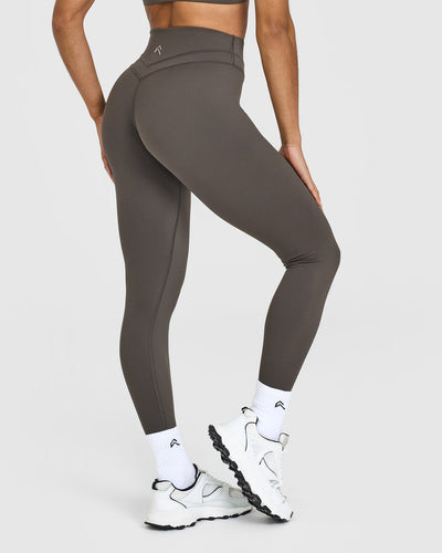 Unified High Waisted Leggings | Deep Taupe
