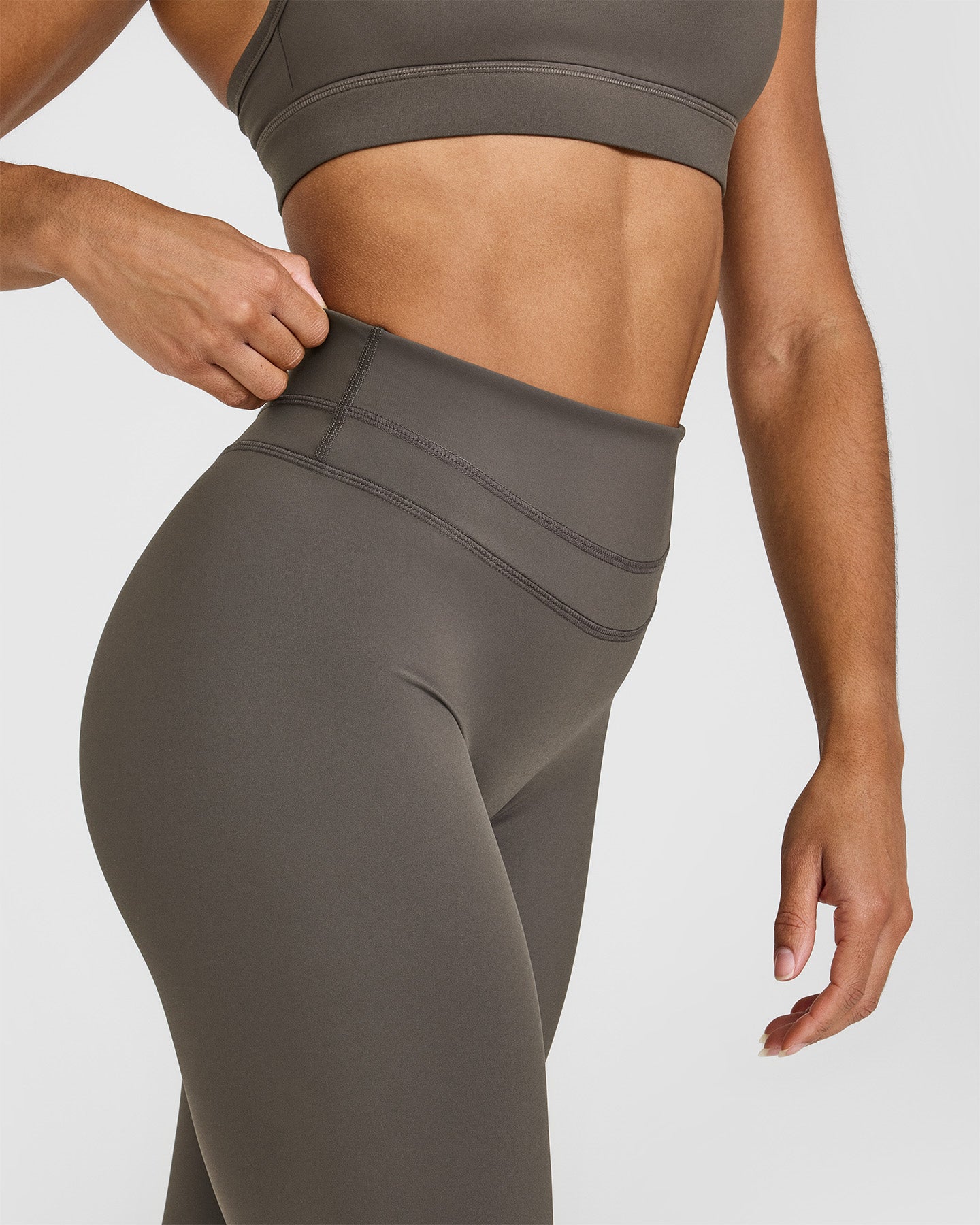 Unified High Waisted Leggings | Deep Taupe