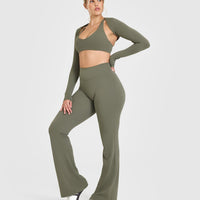 SoftMotion™ Flared Bottoms with White Logo | Alpine Green