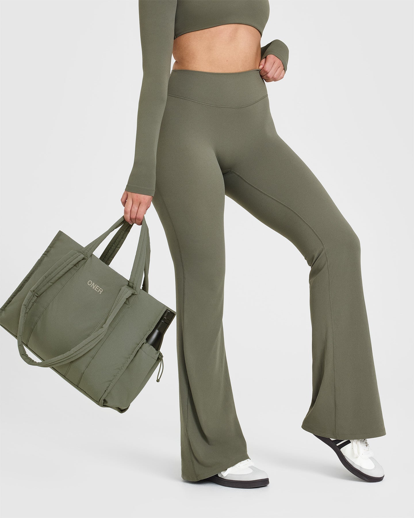 SoftMotion™ Flared Bottoms with White Logo | Alpine Green