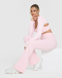 softmotion-flared-bottoms-with-white-logo-ballet-pink