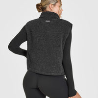 Zip Through Fleece Gilet | Washed Grey