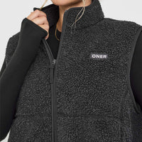 Zip Through Fleece Gilet | Washed Grey
