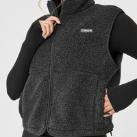 Zip Through Fleece Gilet | Washed Grey