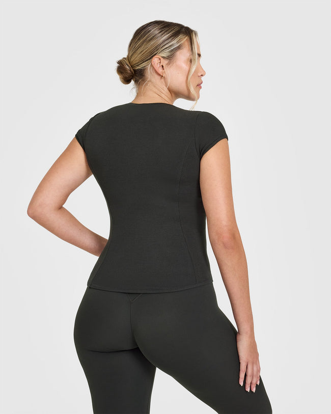 Mellowâ„¢ Rib T-Shirt | Soft Black