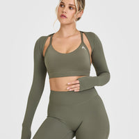 SoftMotion™ Long Sleeve Shrug | Alpine Green