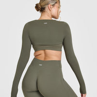 SoftMotion™ Long Sleeve Shrug | Alpine Green