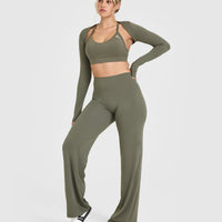 SoftMotion™ Long Sleeve Shrug | Alpine Green