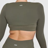 SoftMotion™ Long Sleeve Shrug | Alpine Green