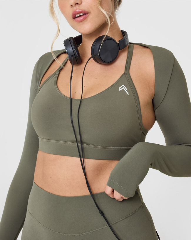 SoftMotion™ Long Sleeve Shrug | Alpine Green