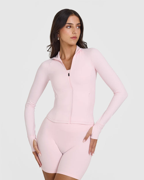 Oner Modal softmotion-jacket-with-white-logo-ballet-pink