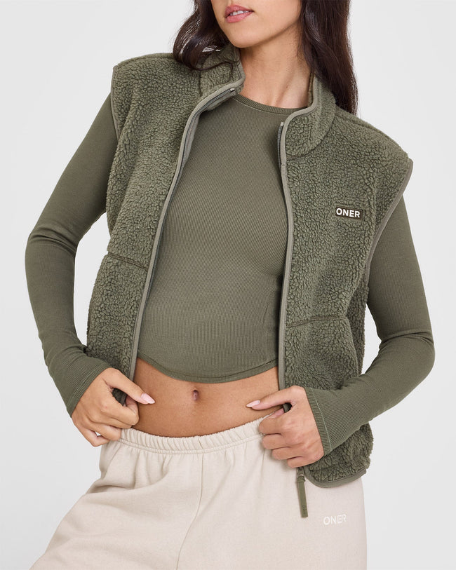 Mellowâ„¢ Rib Mid Long Sleeve Top | Alpine Green