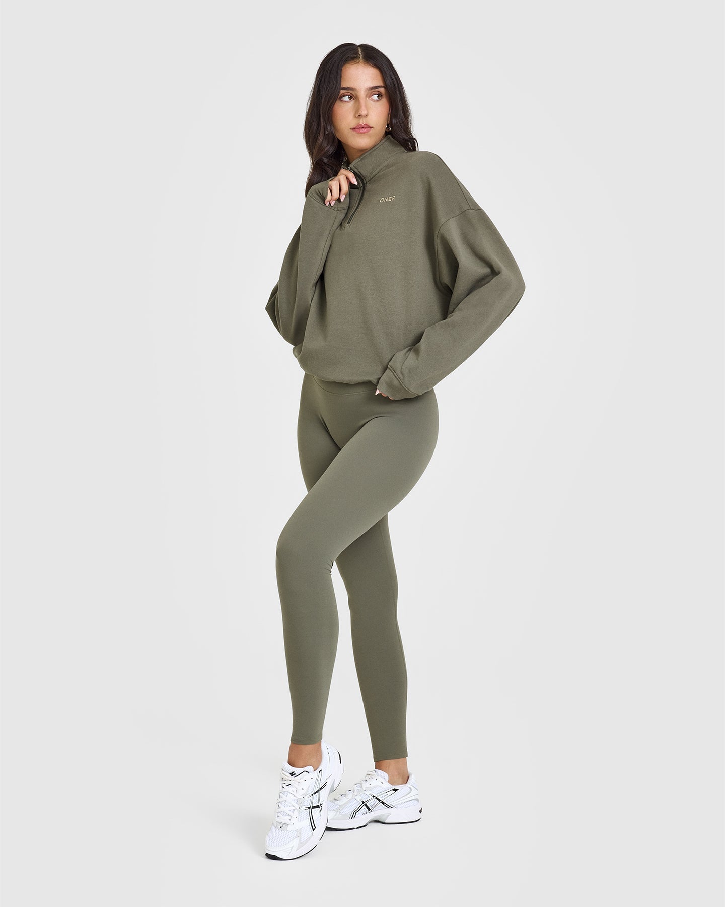 Mid Weight 1/4 Zip Sweatshirt | Alpine Green